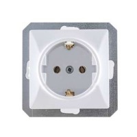 GPT-17 OP Розетка с заземлением белая Schuko OPAL