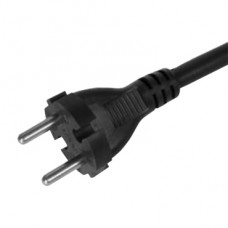 WJ-20/R/5 Сетевой кабель с вилкой 2*1 H05RR-F 5m черный