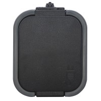 Розетка одинарная накладная NT-17B2 IP54 серый/черный ABEX