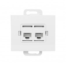 RJ-45-5CAT/02 N Интернет-розетка 2xRJ45 Cat.5 белая ABEX