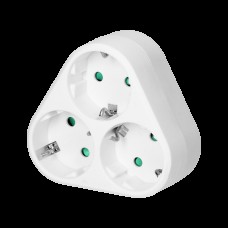 813399/OR-AE-13178(GS) Adaptor triplu 3x2P+Z Schuko alb  