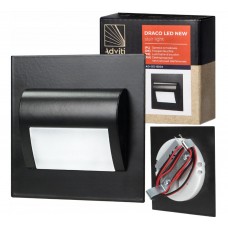 821073/AD-OS-6164L4/B Spot Led incastrat ptr scari Negru 1.5W/4000K 30lm 12V  IP20