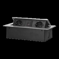 829109/ OR-GM-9034/G Bloc prize incastrat 2x2p+e schuko + USB-A + USB-C  Argintiu 