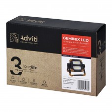 840760/AD-NR-6466L4 Proiector LED reincarcabil GEMINIX 2x10W 2x600lm 