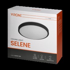 841439/CL/2XE27-10/B Plafon SELENE 2xE27 IP54 Rotund negru opal 300mm  