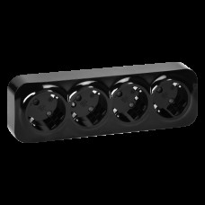 844317/OR-OE-7210(GS)/B ToDo Bloc de 4 prize 2P+E 16A/250V Negru  IP20 