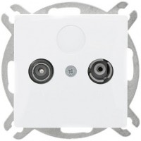 GAP-OP/K Розетка TV+R концевая белый OPAL