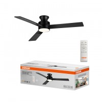 Ventilator pe tavan cu plafon CEILING BLADE FAN D132 BK REM OSRAM